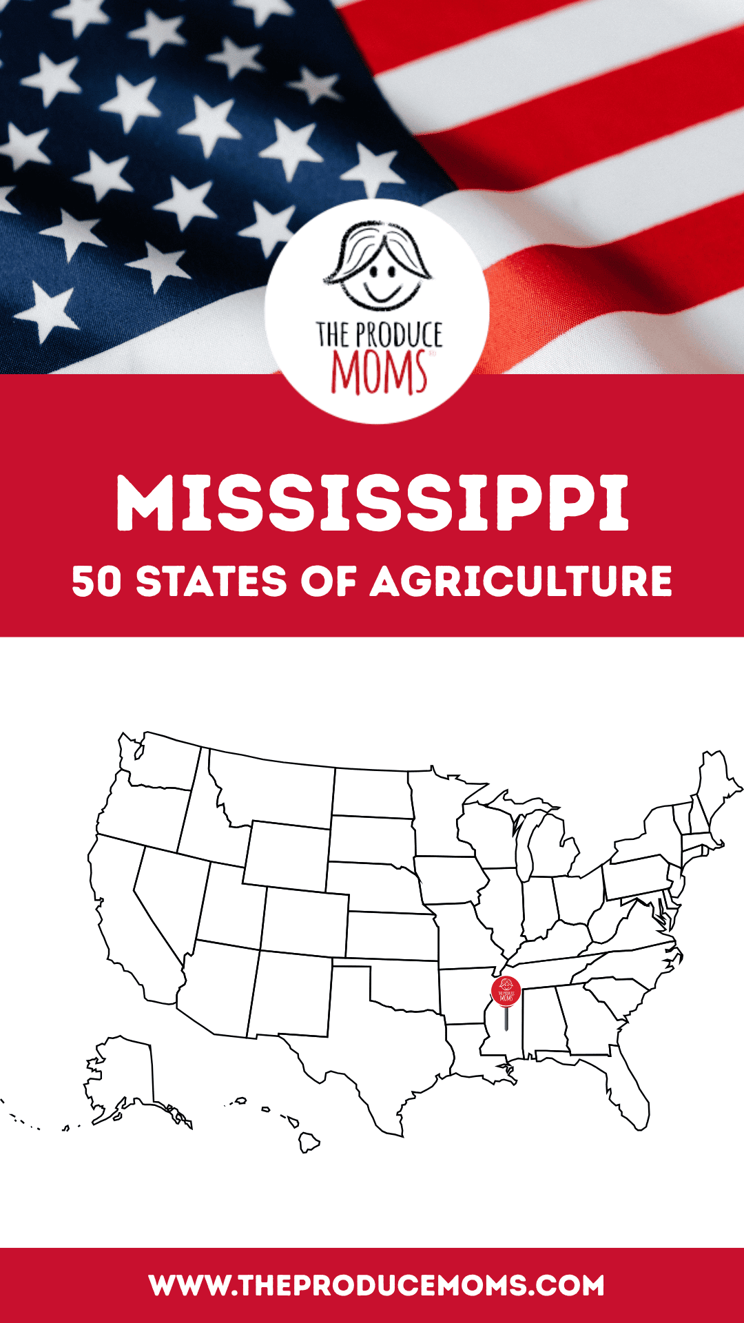 Pinterest Pin 50 States of Ag Mississippi