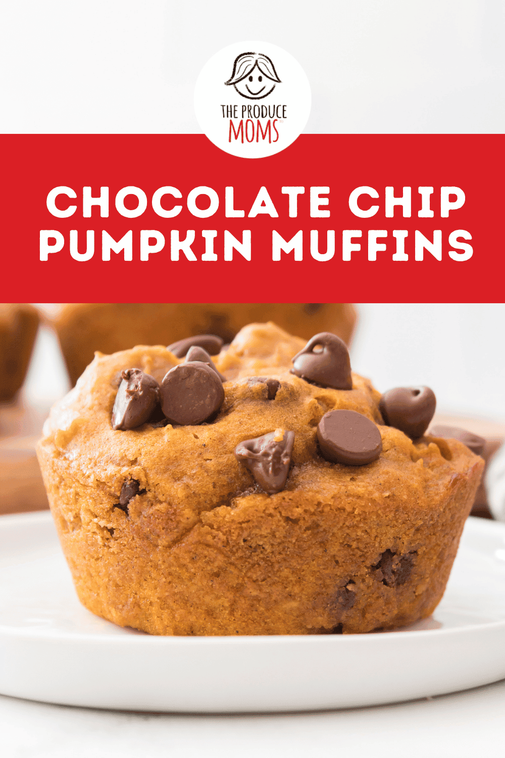 Pinterest Pin Chocolate Chip Pumpkin Muffins